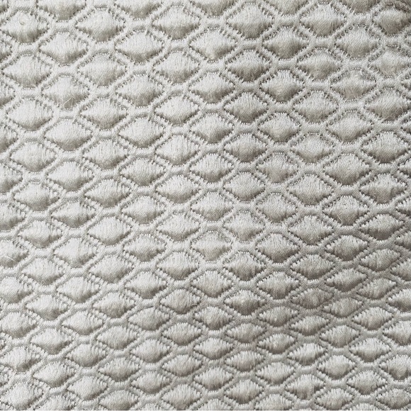 Isabel Marant sz 2 Quilted Mini Skirt Pleated Silver Wool Silk Waist 29" - Picture 7 of 14